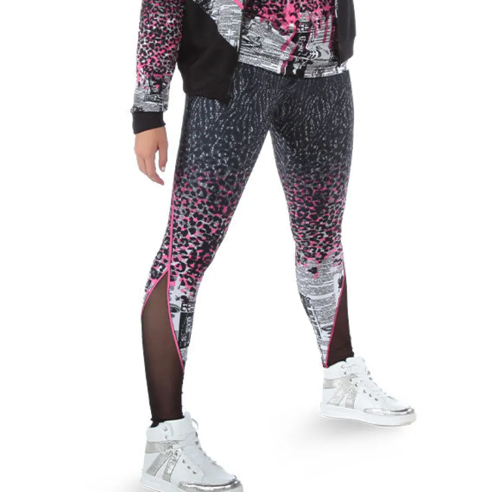 Alexandra Cheetah Newspaper Mesh Legging