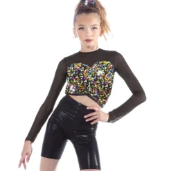 Alexandra Collection Kids Sequin Crop Top