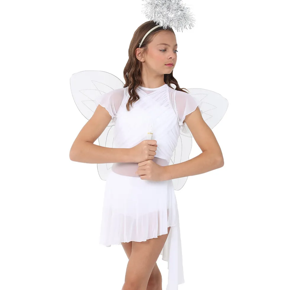 Alexandra Collection Youth Flutter Sleeve Skirted Leotard