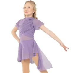 Alexandra Collection Youth Flutter Sleeve Skirted Leotard