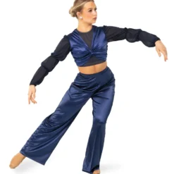 Billow Sleeve Twist Midi Top