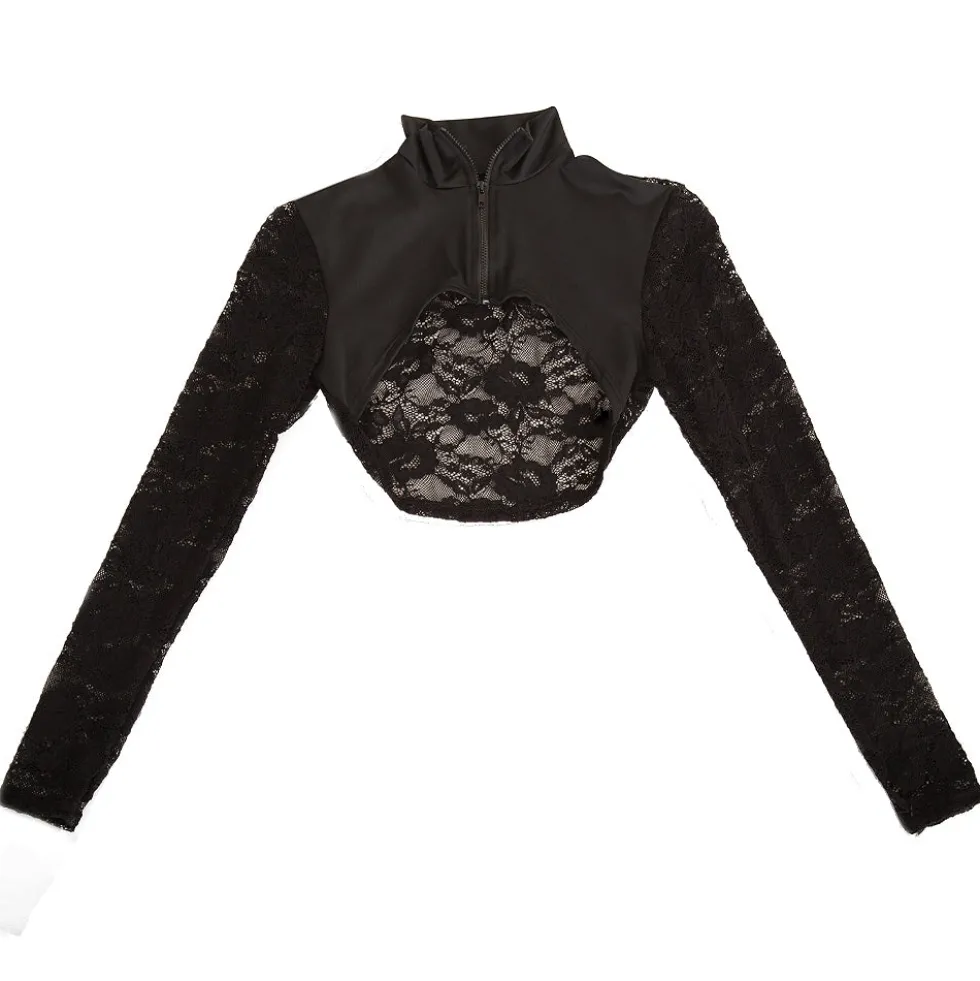 Body Wrapper Lace Crop Jacket