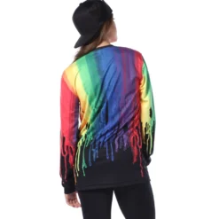 Colorful Paint Drip Long Sleeve Tee
