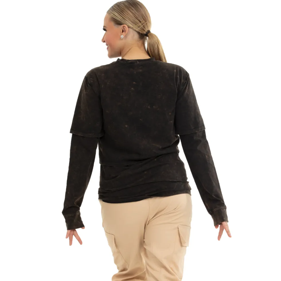 Confused Distressed Long Sleeve