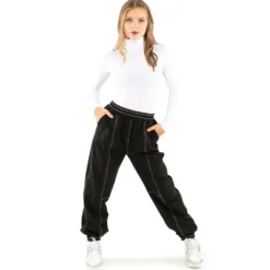 Contrast Stitch Elastic Joggers