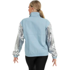 Denim Sequin Jacket