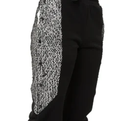 Fishnet Mesh Panel Joggers