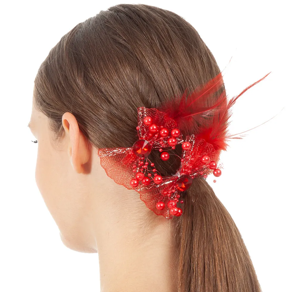 Flower Beaded Hair Clips- 2 Pack
