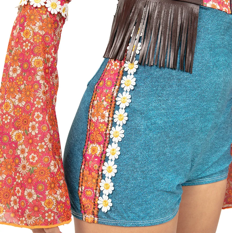 Flower Power Hippie 70s Biketard