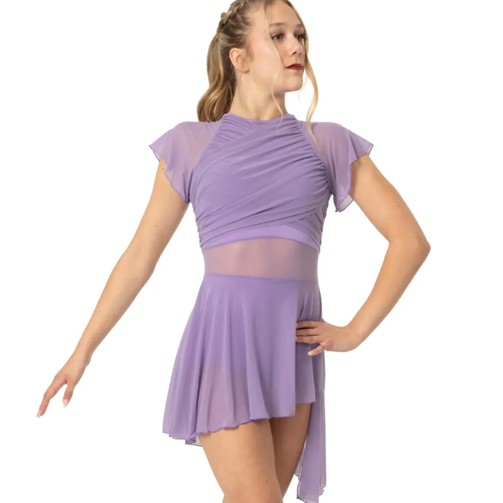 Flutter Sleeve Skirted Leotard