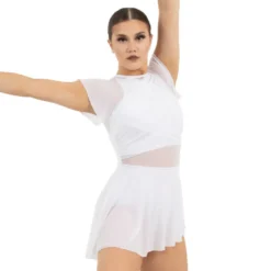 Flutter Sleeve Skirted Leotard