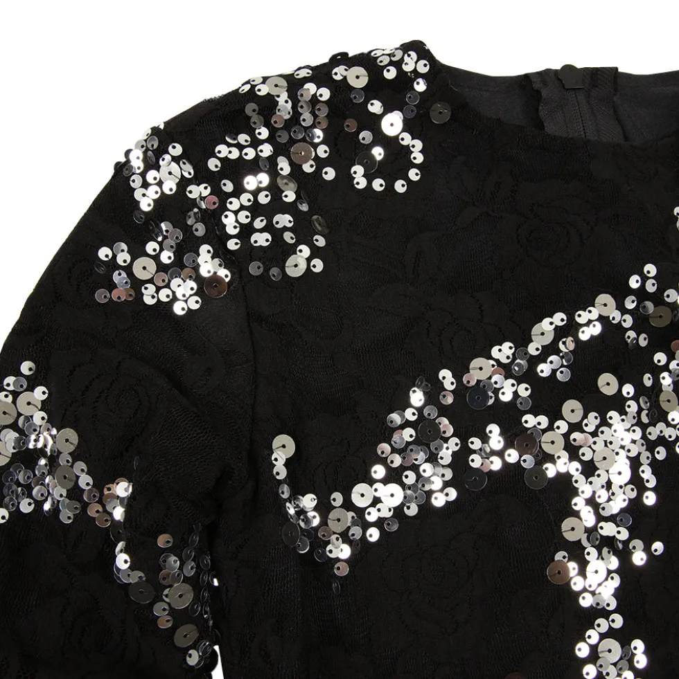 Lace Sequin Biketard