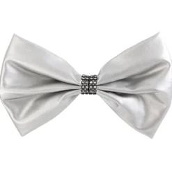 Large Leatherette Bow with Contrast Trim