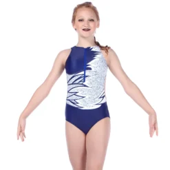 Midnight Zipper Front Leotard
