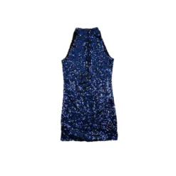 Mock Neck Sleeveless Two Tone Tunic Dress