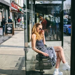 Newspaper Leopard Merge Dress with Slit