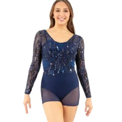 Power Up Sequin Mesh Asymmetrical Unitard