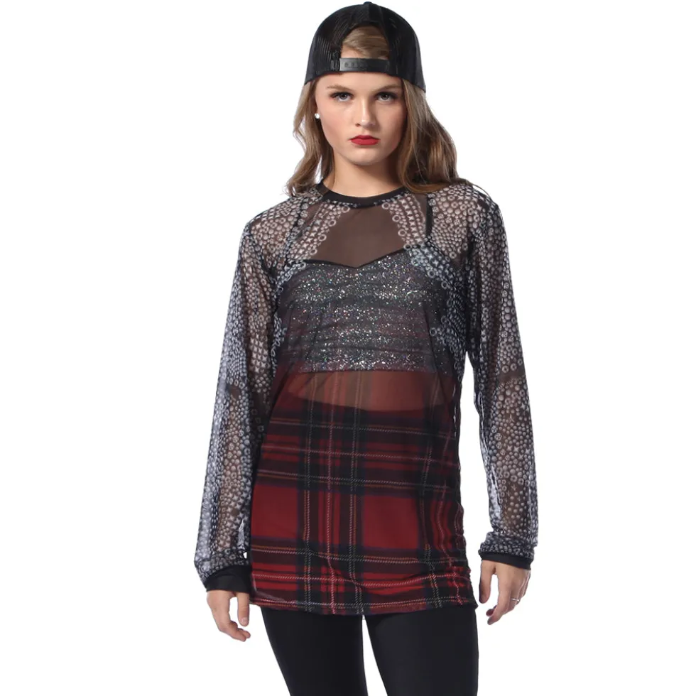 Punk Rock Princess Mesh Long Sleeve Tee