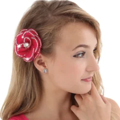 Rhinestone Flower Clip