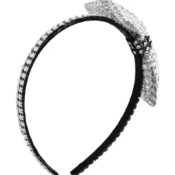 Rhinestone Headband with Contrast Trim