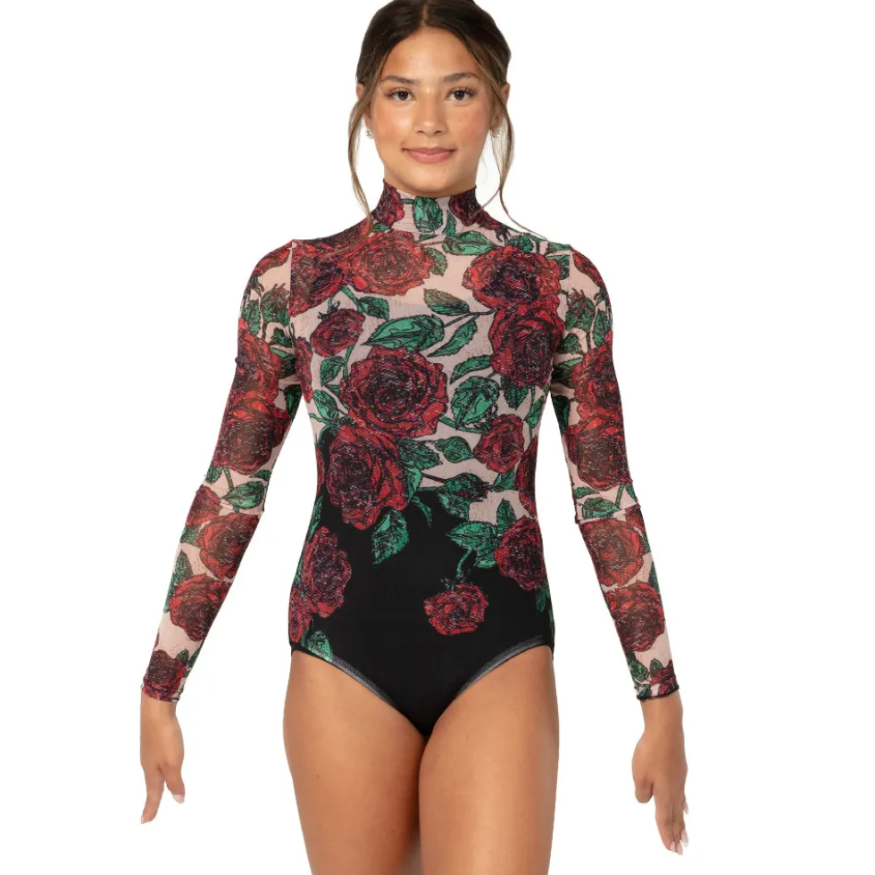 Rose Mesh Leotard