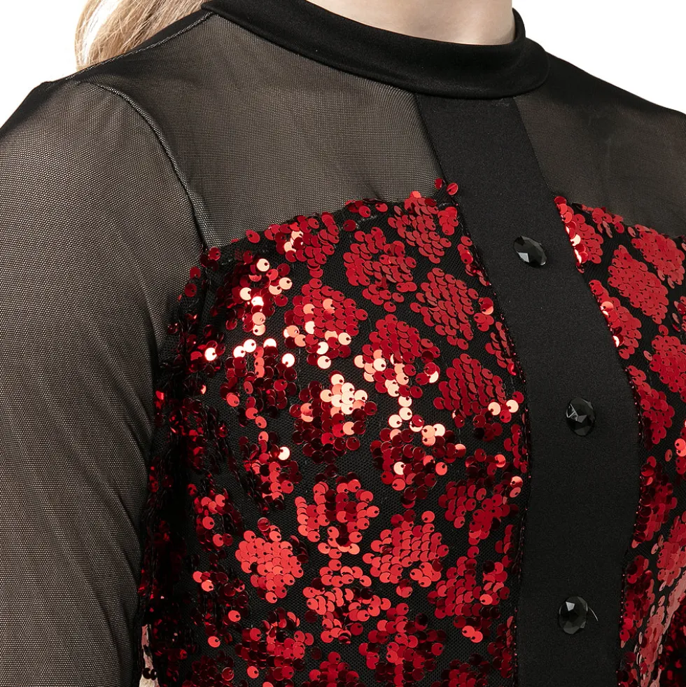Sequin Broadway Long Sleeve Chicago Biketard
