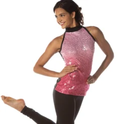 Sequin Ombre Mockneck Tunic