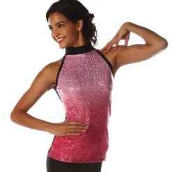 Sequin Ombre Mockneck Tunic