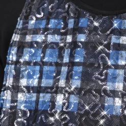 Sequin Plaid Cut It Out Top