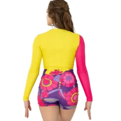 60s Floral Biketard