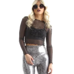 Snake Motif Crop Top
