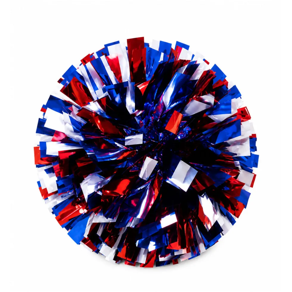 Three-Color Metallic Cheerleading Pom Poms