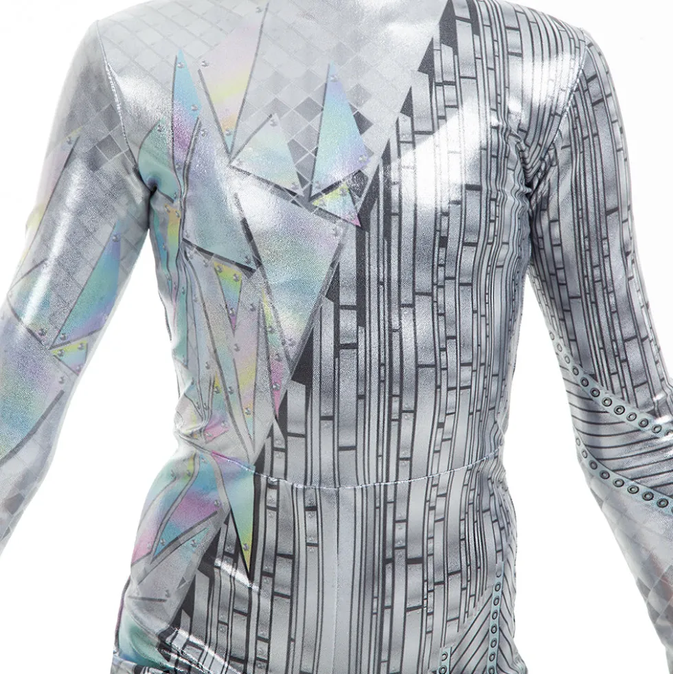 Time to Shine Foil Biketard