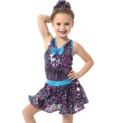 Uptown Sparkle Biketard w/Skirt