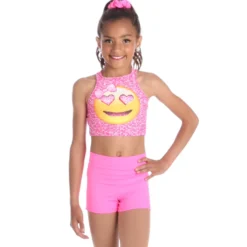 Youth Emoji Crop Top