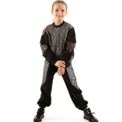 Youth Fishnet Mesh Panel Joggers