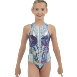 Youth Galaxy Princess Zipper Front Leotard