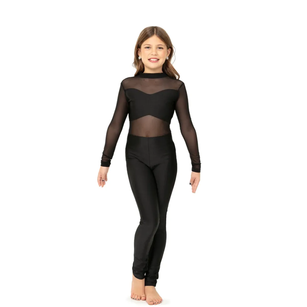 Youth Long Sleeve Mesh Unitard