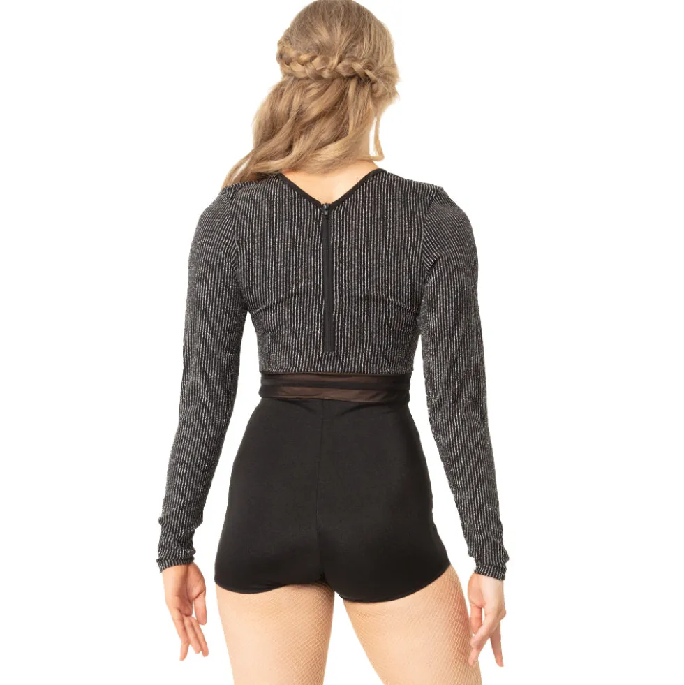 Youth Pin Stripe Long Sleeve Performance Biketard
