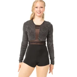 Youth Pin Stripe Long Sleeve Performance Biketard