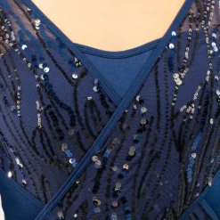 Youth Power Up Sequin Mesh Asymmetrical Unitard