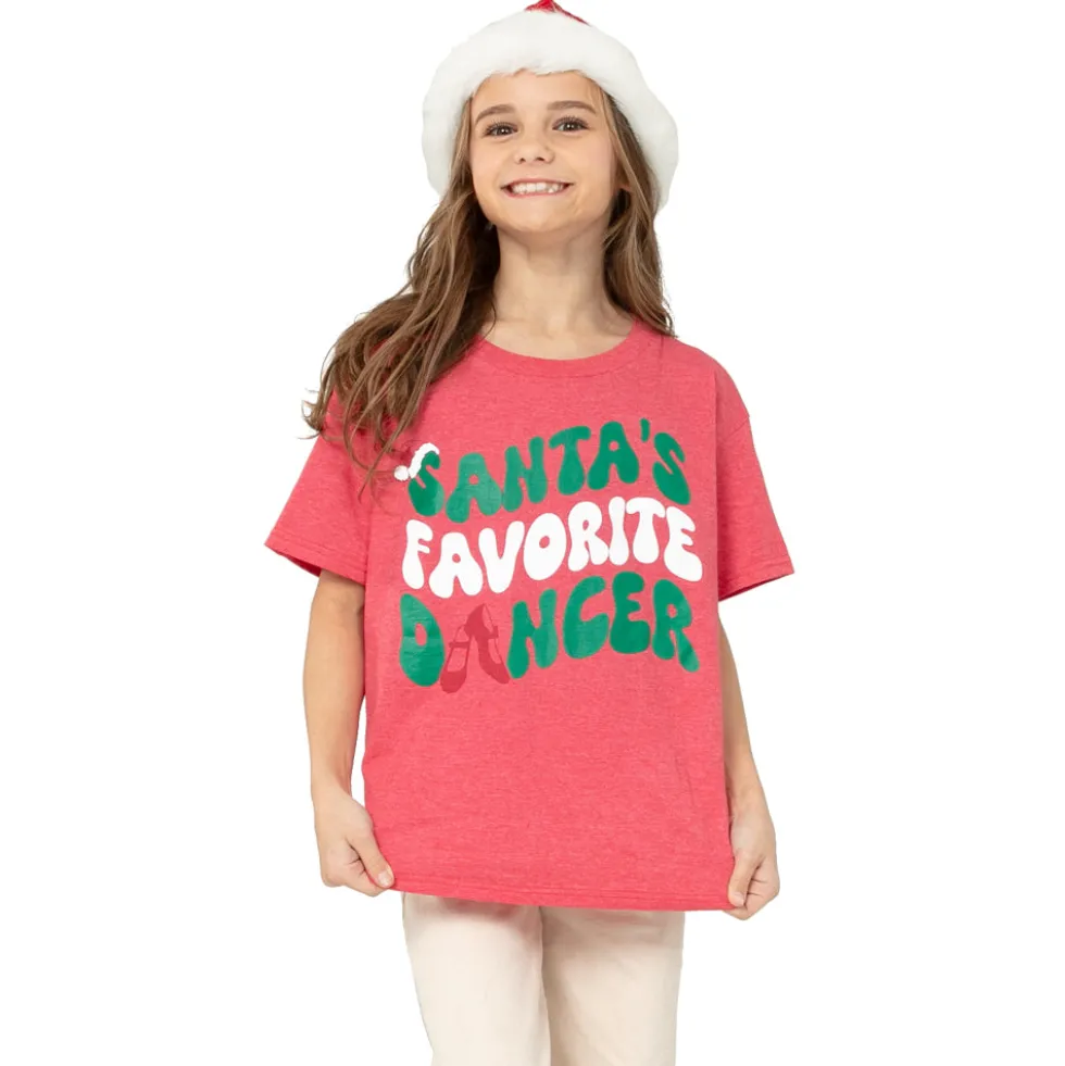 Youth Santa's Favorite Dancer Tshirt