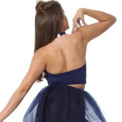 Youth Sequin Lace Halter Crop Top