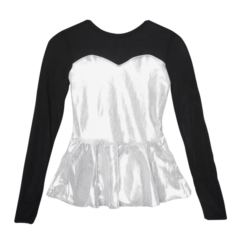 Youth Sweetheart Peplum Long Sleeve Top